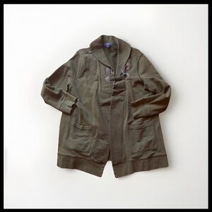 Chaps Size XL Olive Cotton Duffle Toggle Jacket